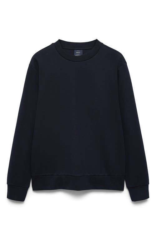MANGO MANGO REGULAR FIT COTTON BLEND CREWNECK SWEATSHIRT