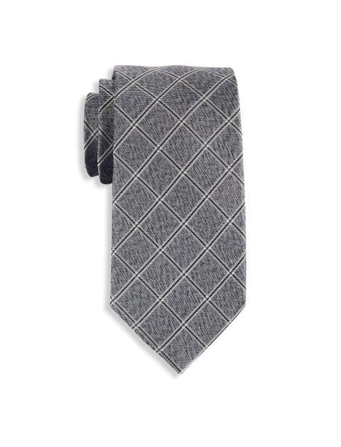 Big & Tall Yarrow Grid Patterned Tie