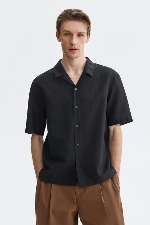 Relaxed Fit Linen-blend Resort Shirt