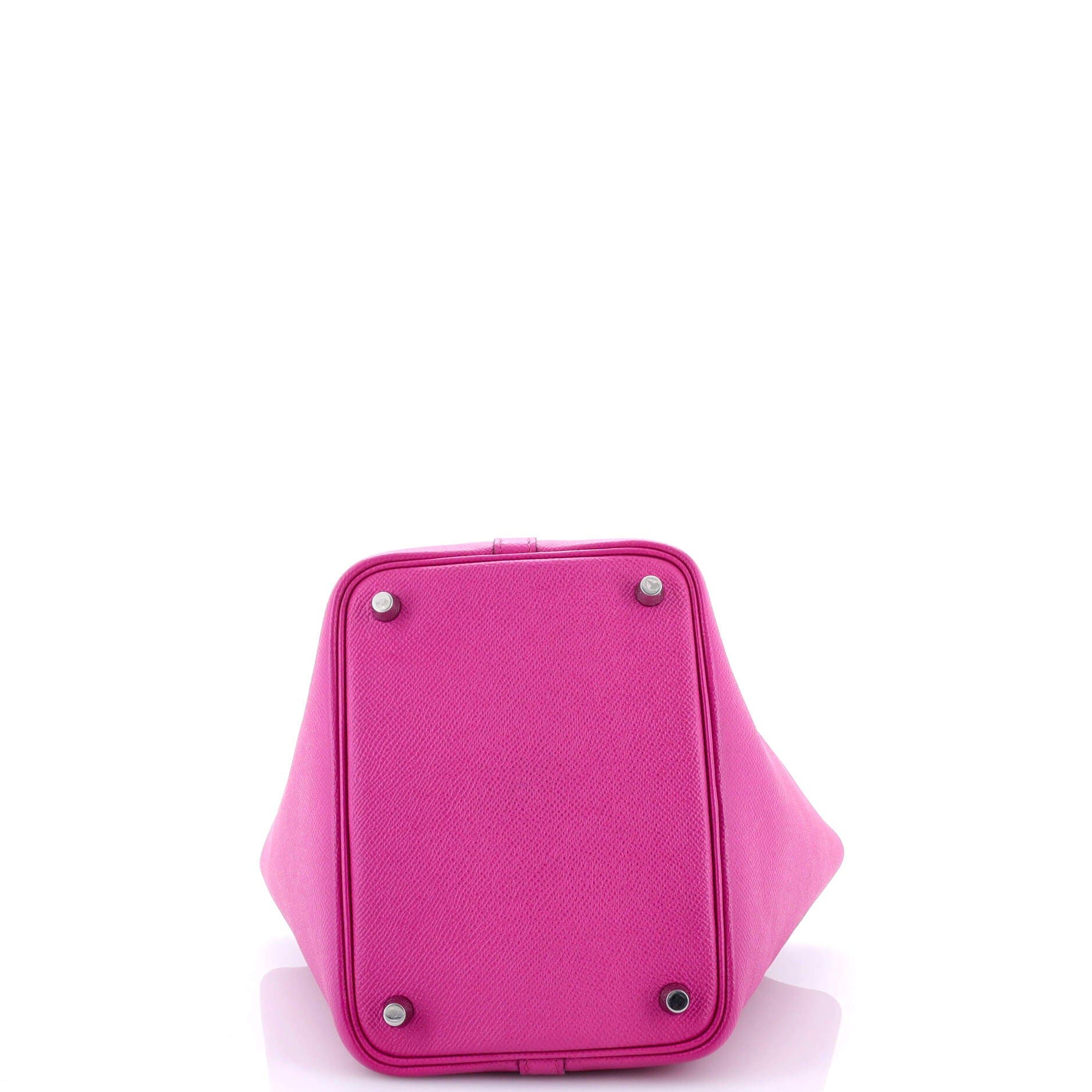 Pre-Owned Hermes Picotin Lock Bag Tressage Epsom PM, Alternate, color, Magnolia