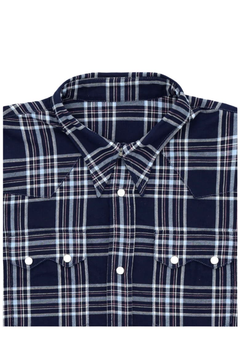 Smith Texan Shirt, Alternate, color, DARK BLUE CHECK