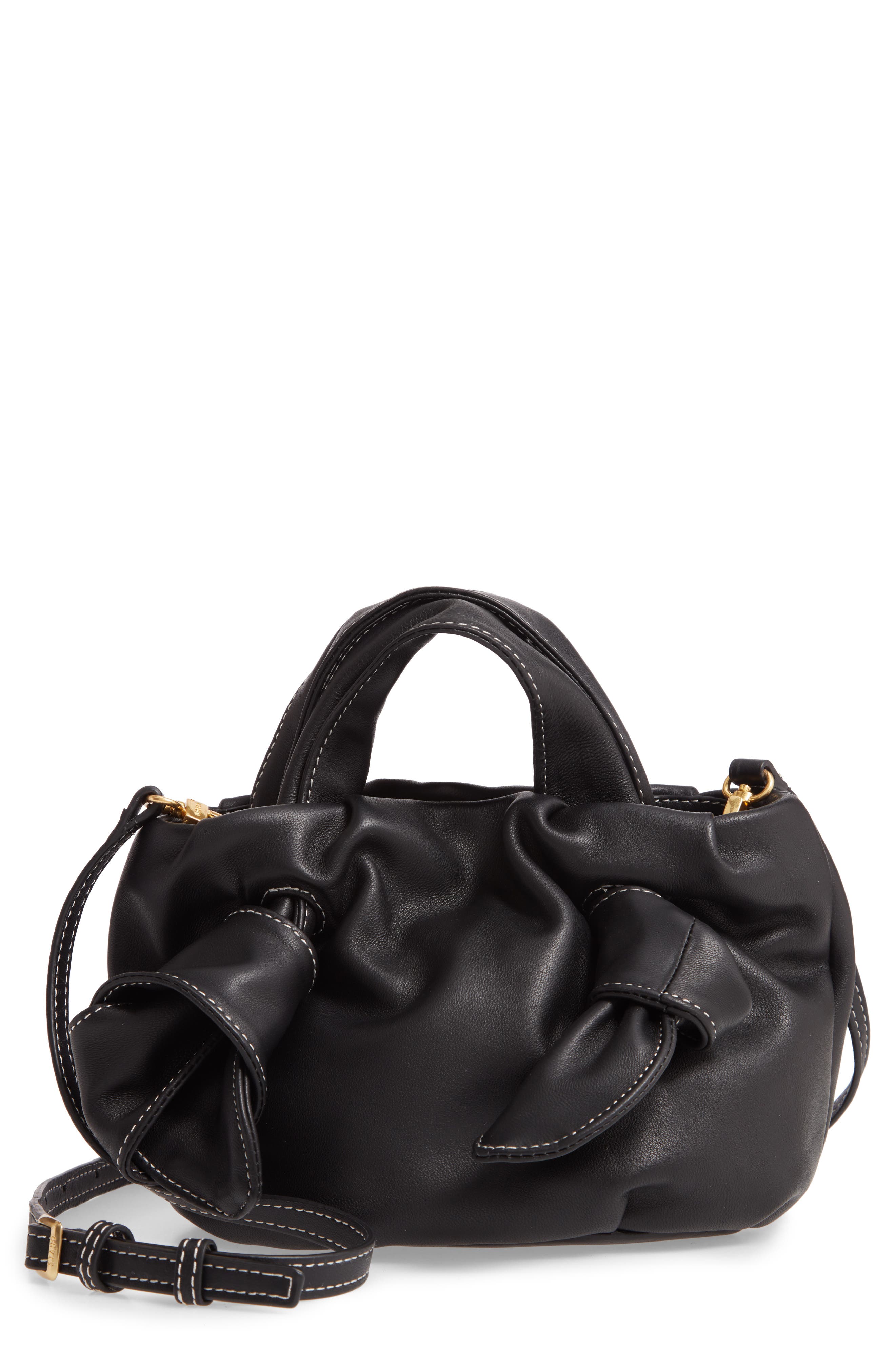 STAUD Ronnie Leather Crossbody Bag, Main, color, 