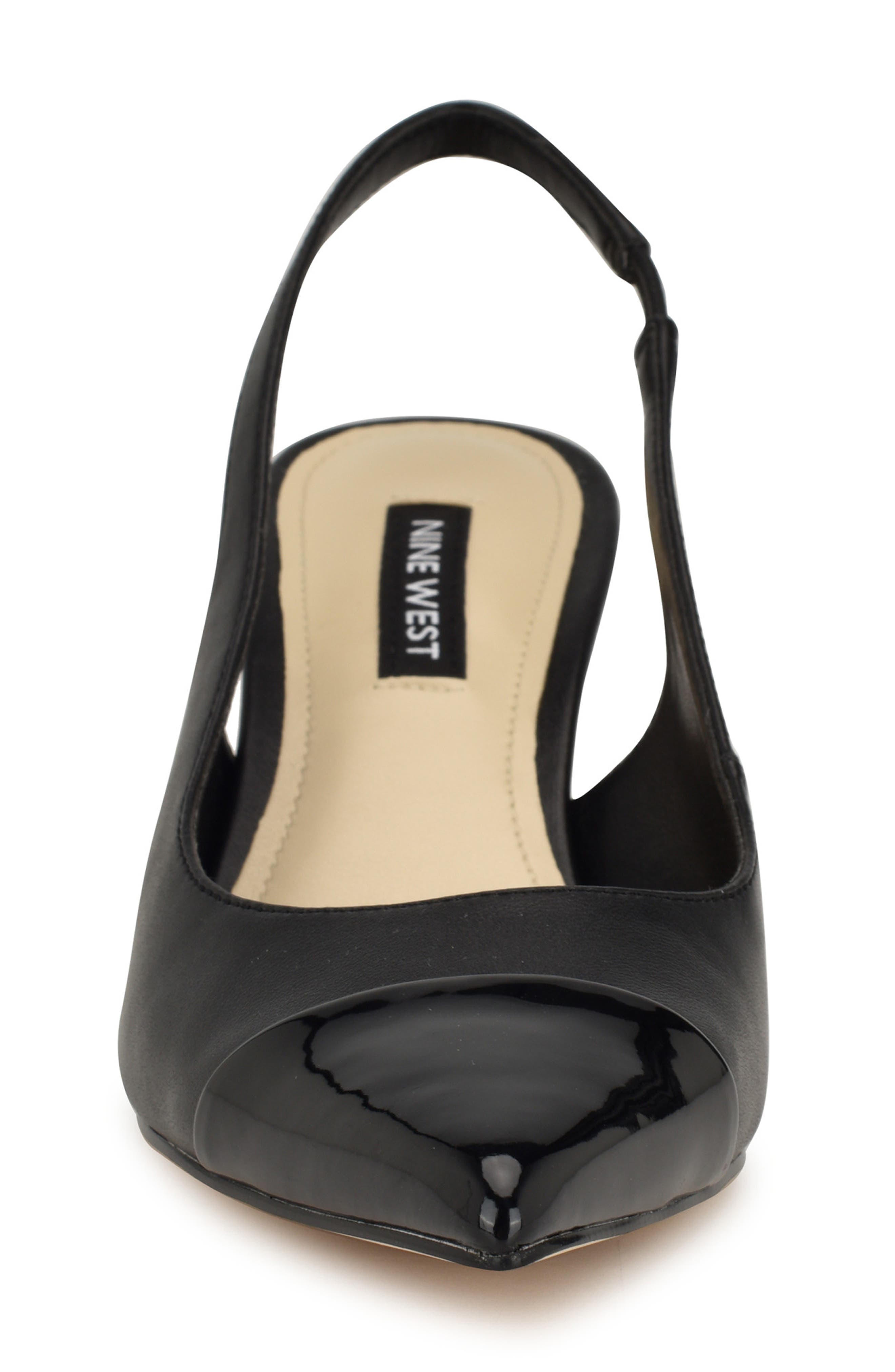 Nine West Awaie Slingback Pointed Cap Toe Pump, Alternate, color, 