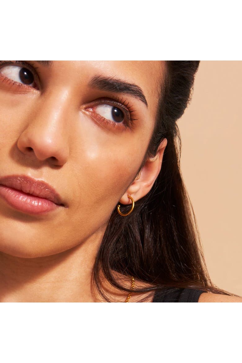 Mini Hoop Earrings, Alternate, color, Gold