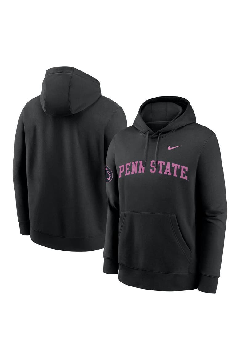 Men's Nike Black Penn State Nittany Lions 2025 Sideline Club Fleece Pullover Hoodie, Main, color, Black