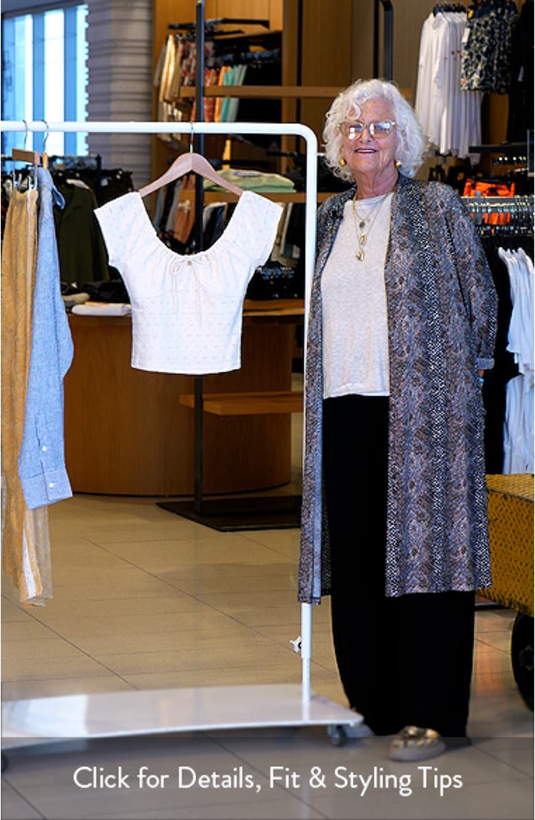 Mia Eyelet Crop Top, sales video thumbnail