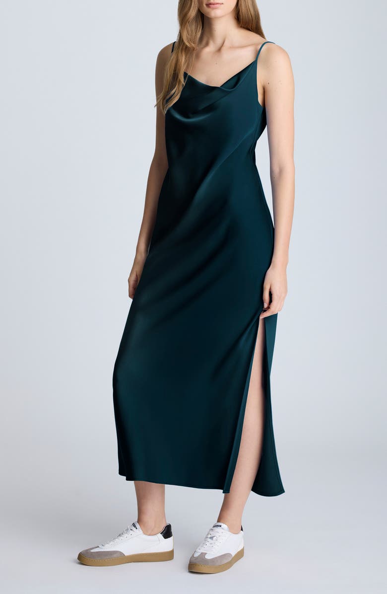 Kenneth Cole Cowl Neck Slipdress, Alternate, color, Dark Navy