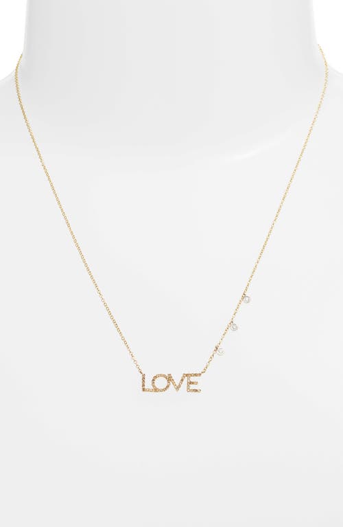 Meira T 14k 0.11 Ct. Tw. Diamond Love Necklace