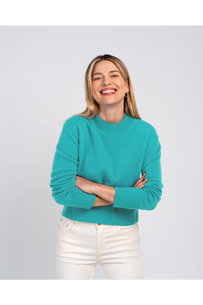 Tina Merino Sweater, Alternate, color, Aquamarine