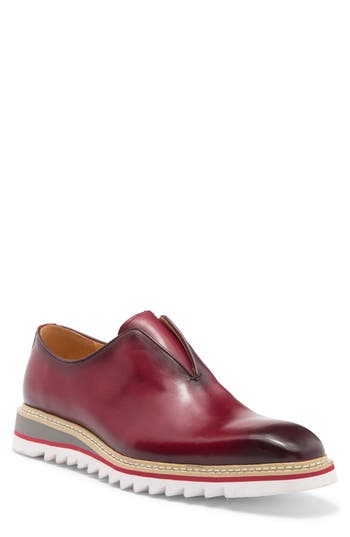 Maison Forte Avalon Wholecut Slip-on In Burgundy