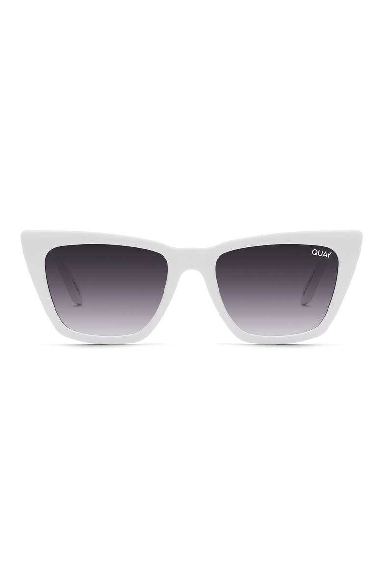 Australia x Paris Call The Shots 40mm Gradient Cat Eye Sunglasses, Main, color, WHITE / SMOKE