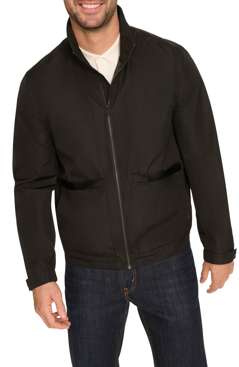 Cole Haan Packable Rain Jacket, Alternate, color, Black