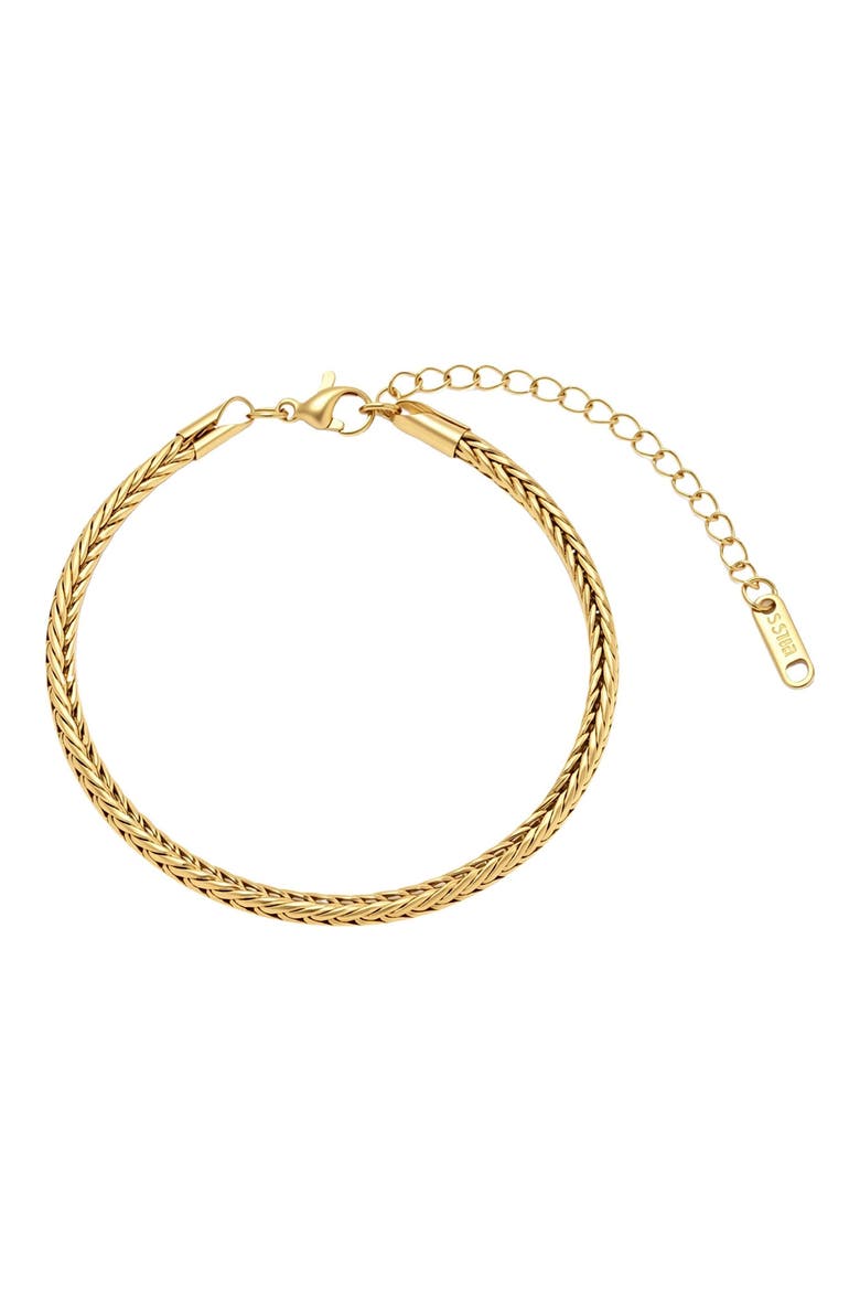 18k Gold Plated Braided Chain Bracelet, Main, color, GOLD
