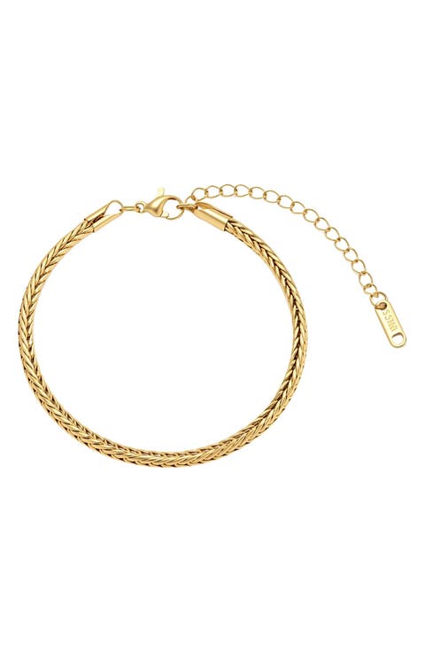 18k Gold Plated Braided Chain Bracelet