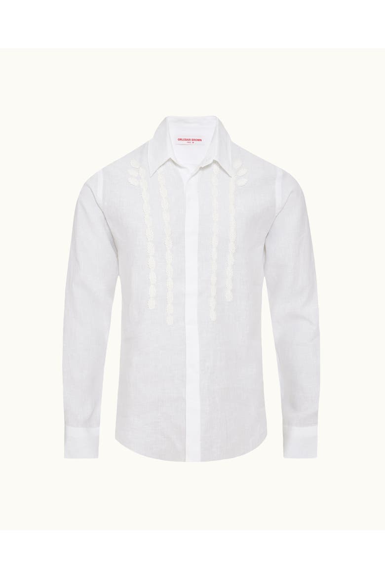 Giles Linen Applique, Main, color, White