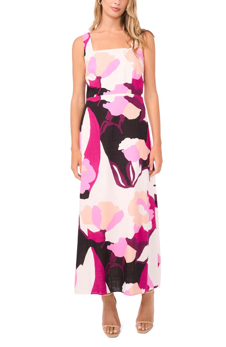 Vince Camuto Floral Maxi Dress, Main, color, Wild Petunia