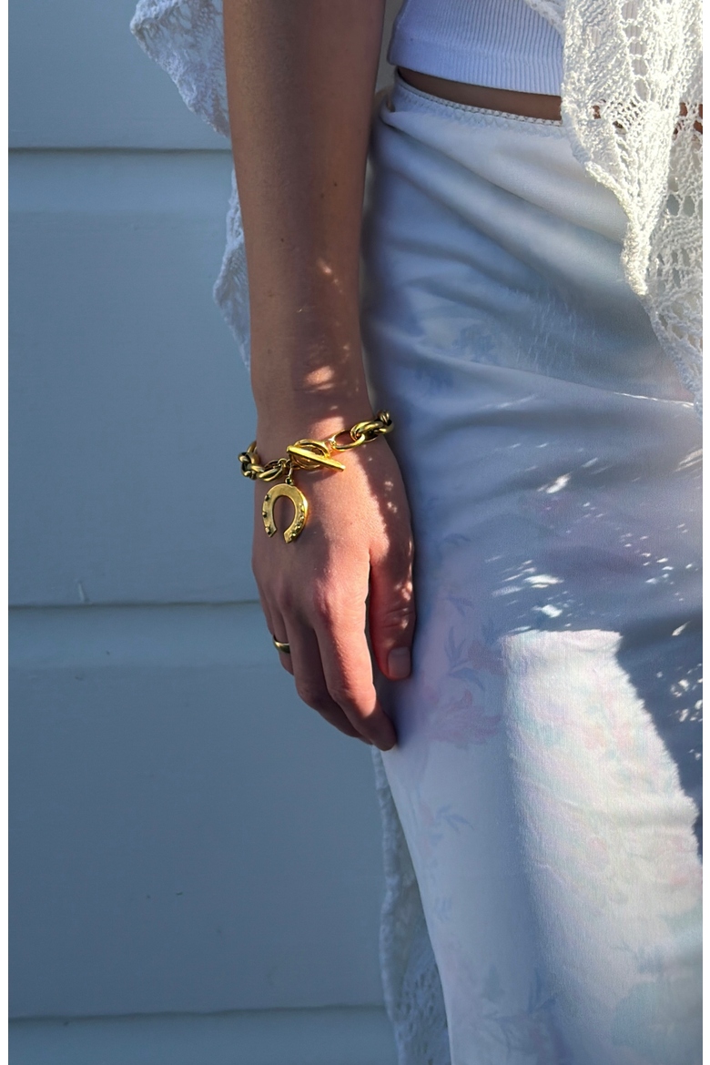 Lucky Bracelet, Alternate, color, Gold
