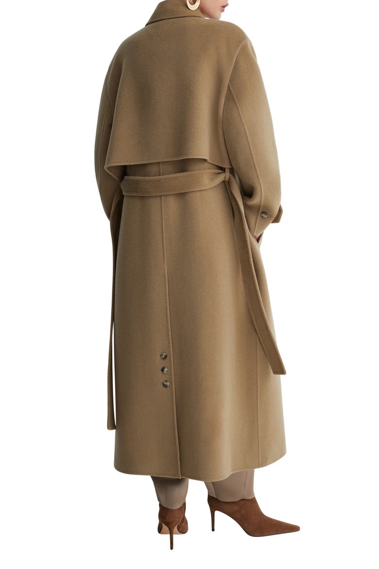 Arlo Double Breasted Wool Blend Coat, Alternate, color, KHAKI