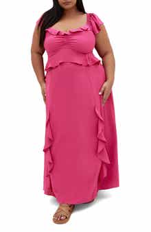 City Chic Frill Ruffle Maxi Dress