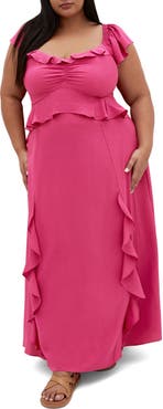 City Chic Frill Ruffle Maxi Dress