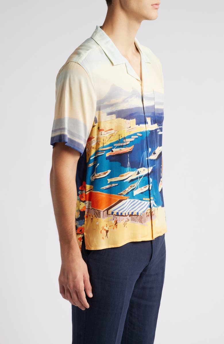 Percival Symi Cove Camp Shirt, Alternate, color, Ecru