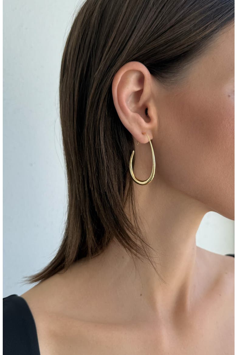Wire Hoop Earrings, Alternate, color, GOLD