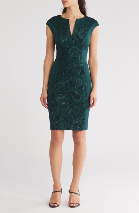 Soutache Panel Shift Dress