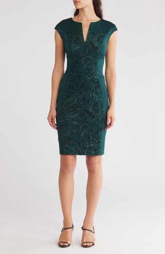 Connected Apparel Soutache Panel Shift Dress