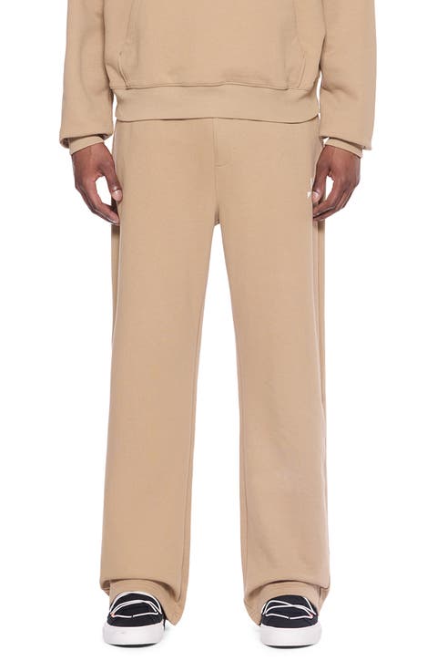 Diagonal Stripe Logo Cotton French Terry Sweatpants