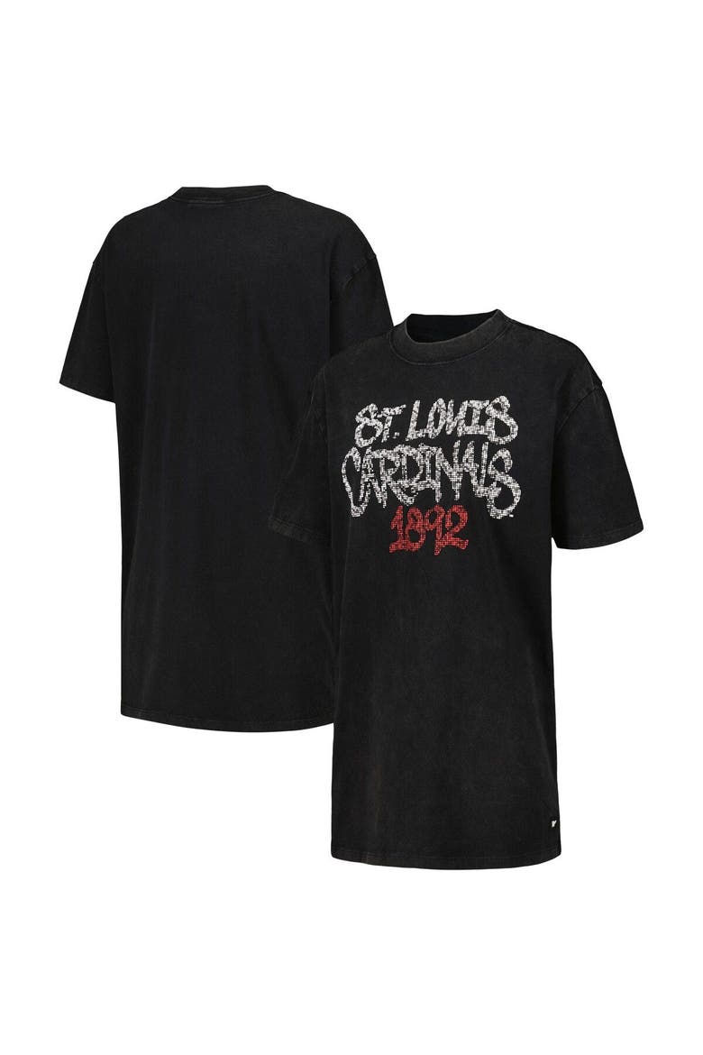 Women's The Wild Collective Black St. Louis Cardinals T-Shirt Dress, Main, color, Black
