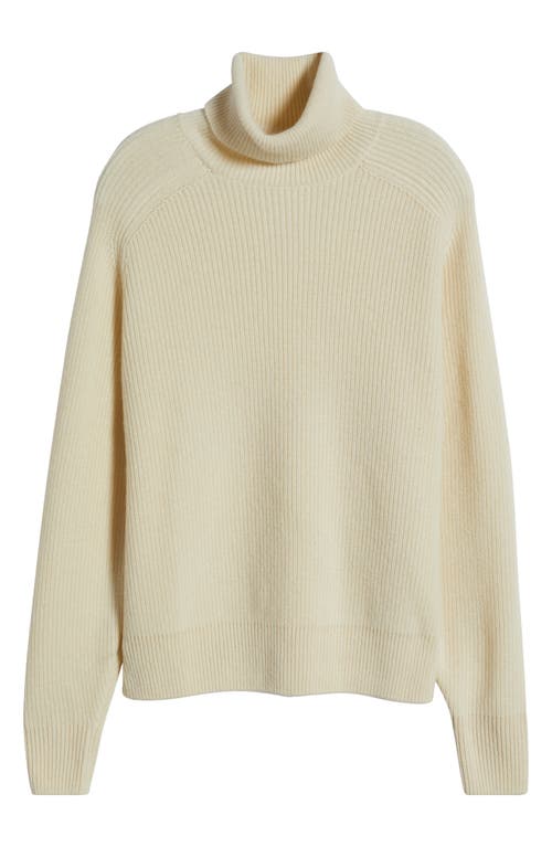 Shop Hugo Boss Boss Evento Recycled Wool Turtleneck Sweater In White