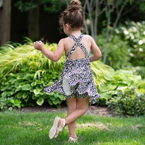 Worthy Threads Girls' Cross Back Dress In Neon Leopard - Little Kid, Big Kid In Neon Leopard