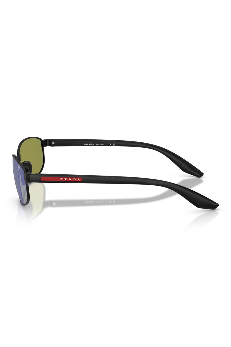 58mm Oval Sunglasses, Alternate, color, MATTE BLACK / GREY/ VIOLET
