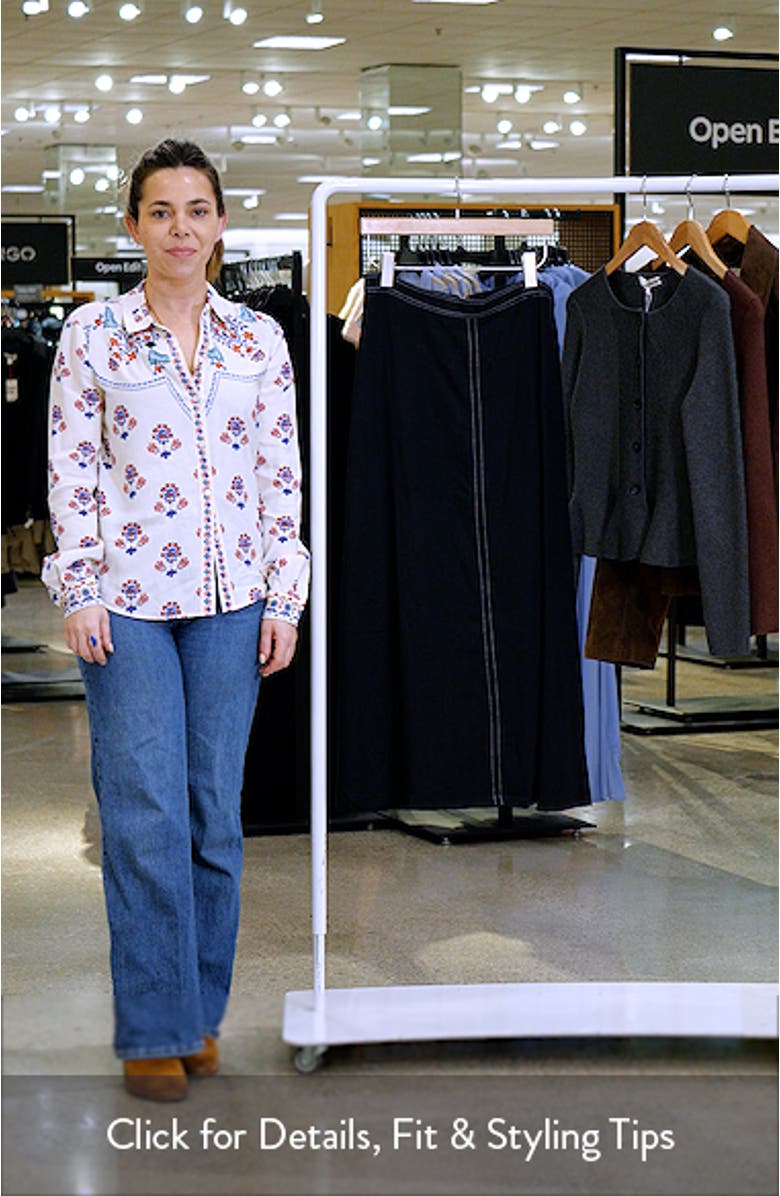 Topstitch Flare Maxi Skirt, sales video thumbnail