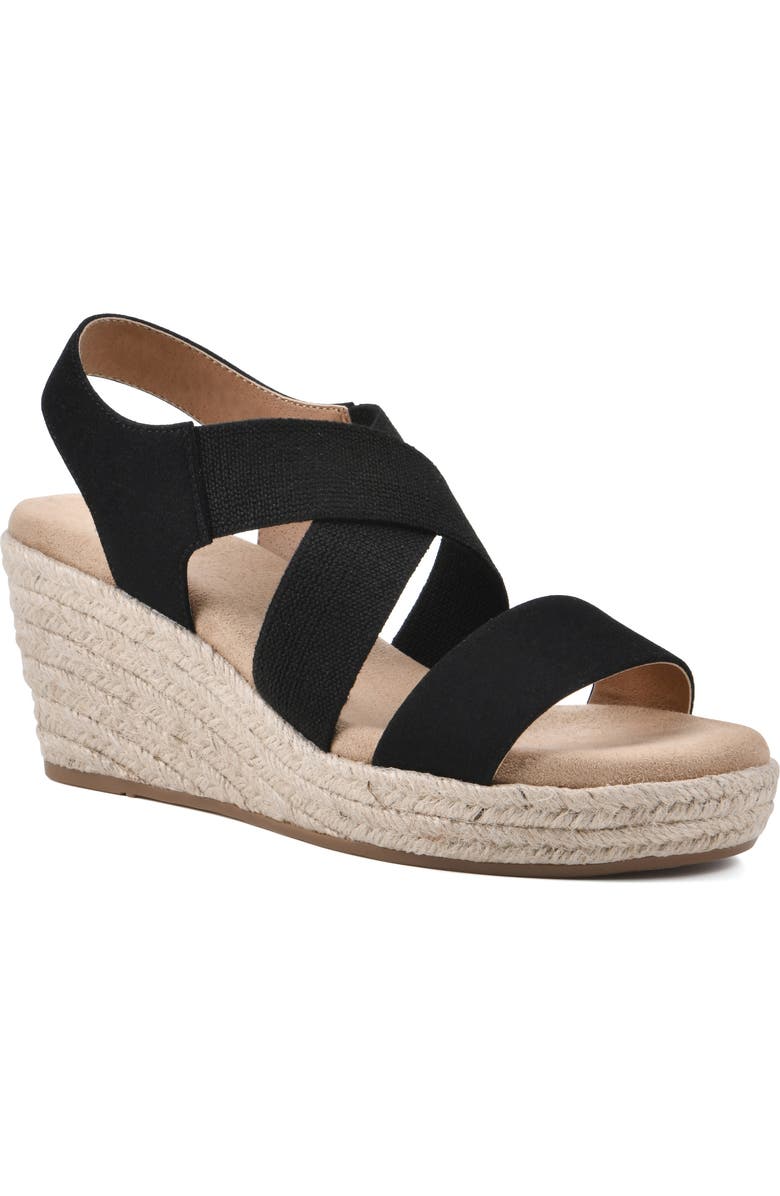 White Mountain Footwear Yanda Wedge Espadrille Sandal, Main, color,