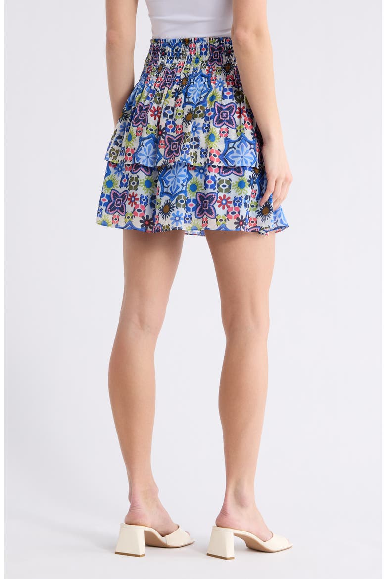 Brody Smocked Miniskirt, Alternate, color, MULTI MEDALLION PRINT