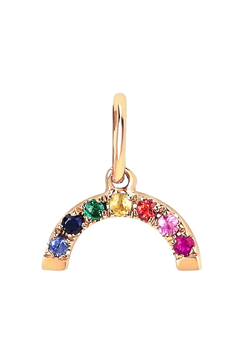 Rainbow Pendant Charm, Main, color, RUBY/ SAPPHIRE/ YELLOW GOLD