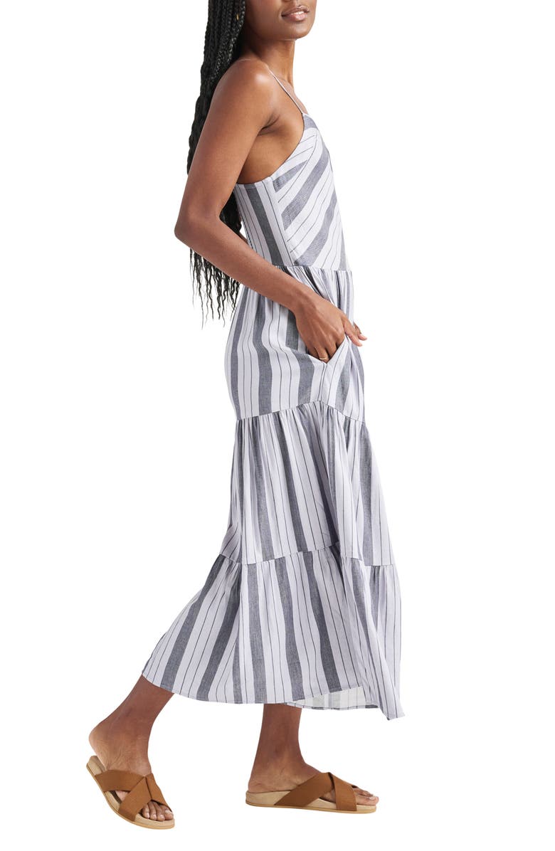 Splendid Myla Stripe Tiered Maxi Sundress, Alternate, color,