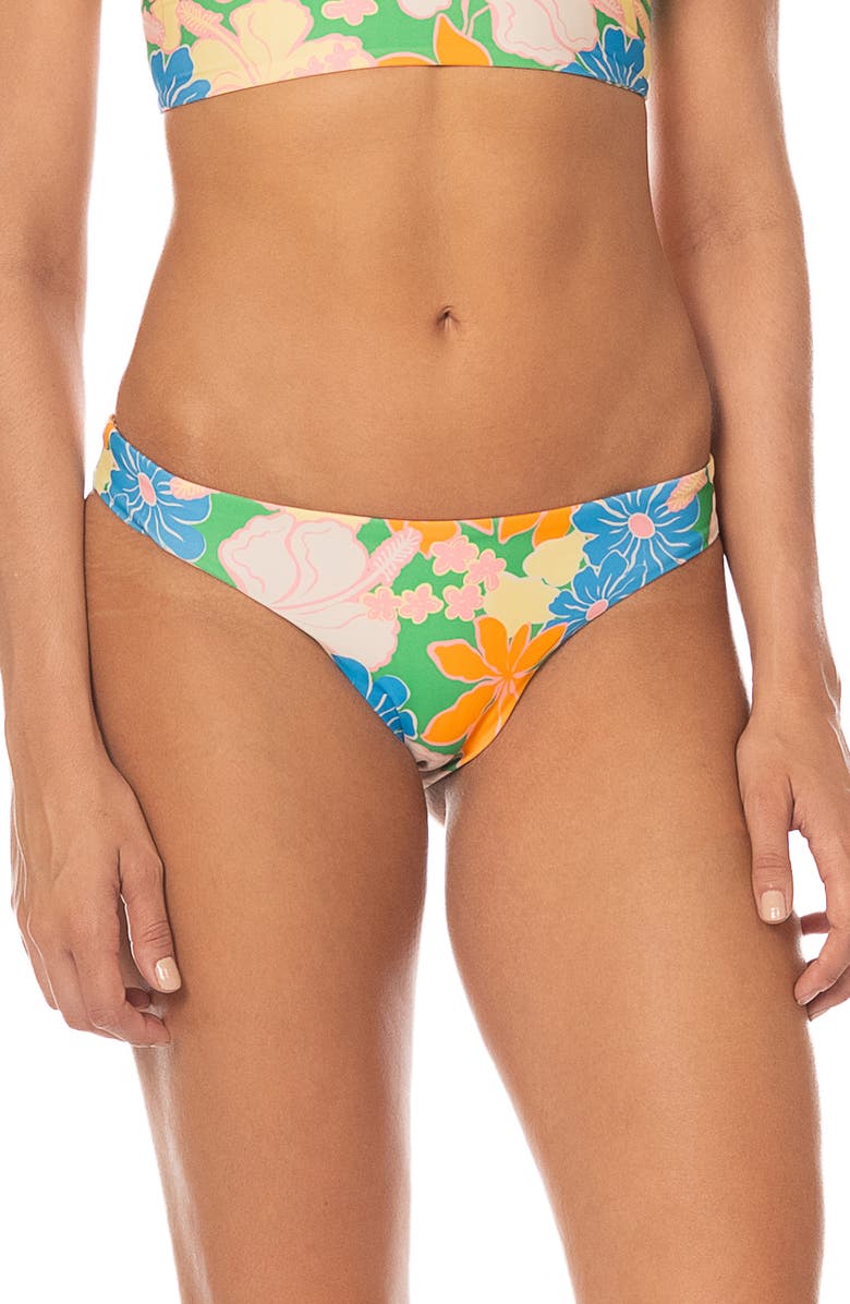 Maaji Tropic Lei Flirt Reversible Bikini Bottoms, Main, color,