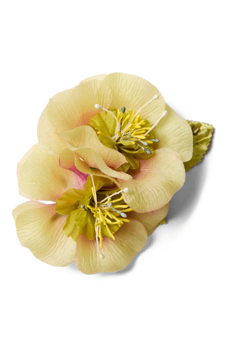 Helena Simon The Hellebore Floral Brooch, Main, color, Yellow