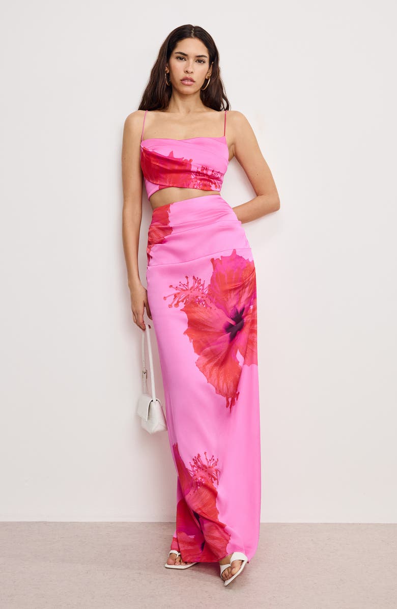 Good American Satin Maxi Skirt, Alternate, color, 