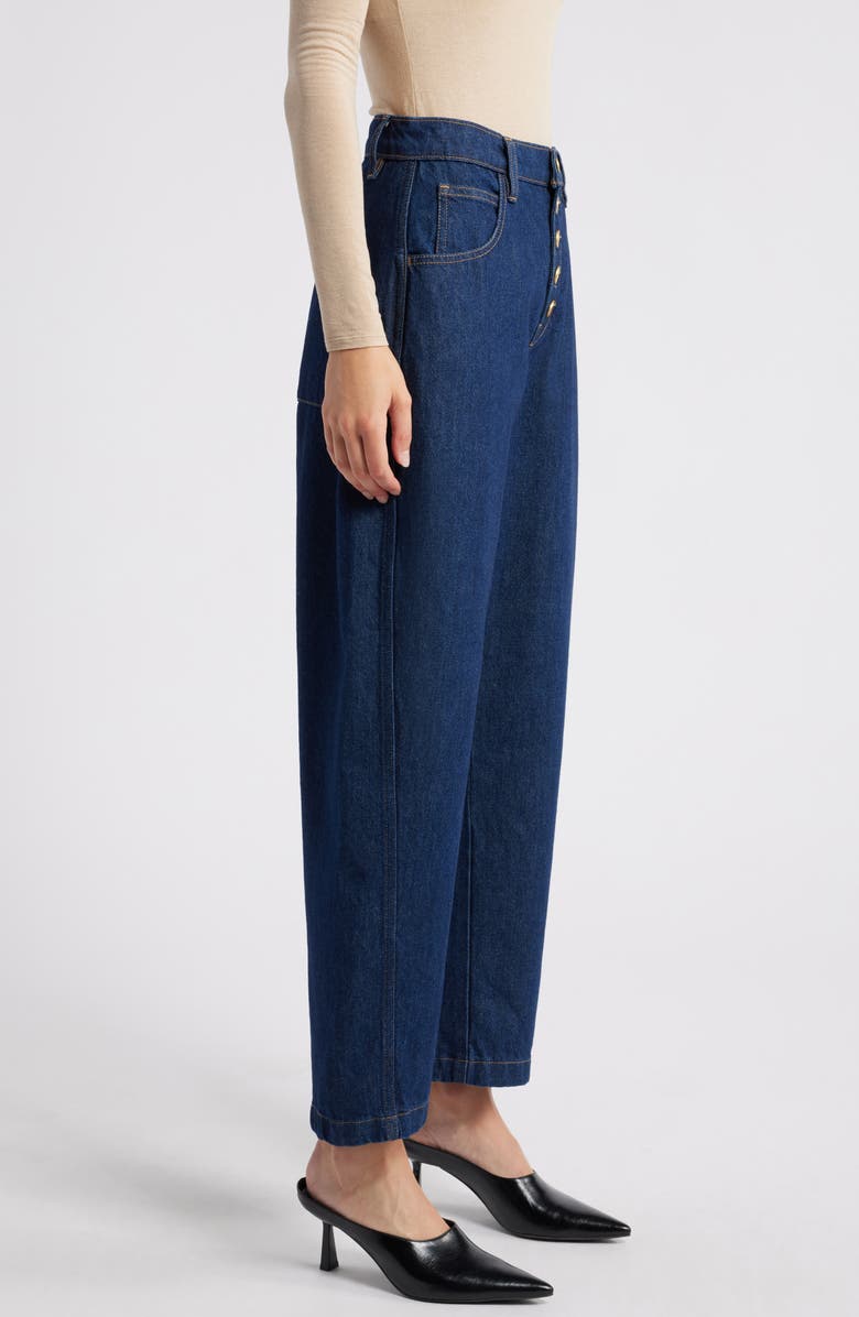 FRAME Exposed Button Fly Crop Balloon Leg Jeans, Alternate, color,