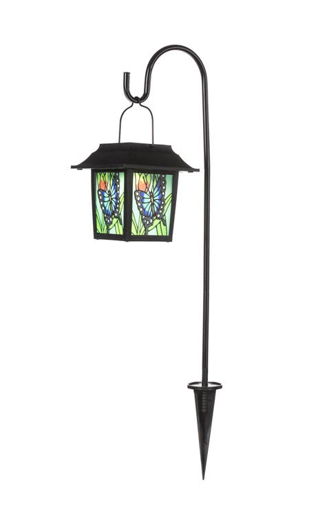 Solar Powered Butterfly Garden Lamp or Pathway Light with Ground Stake