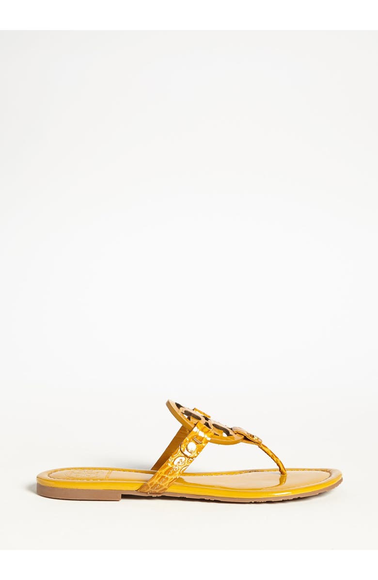 Tory Burch 'Miller' Croc Embossed Sandal, Alternate, color,