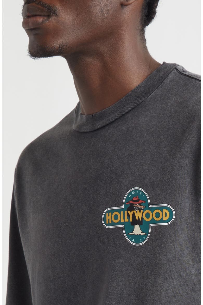 Hollywood Wolf Graphic T-Shirt, Alternate, color, BLACK