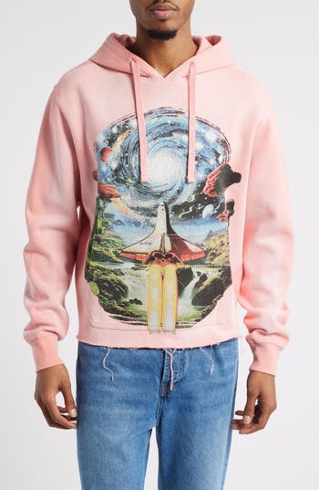 Billionaire Boys Club Stargazer Cotton Graphic Hoodie In Pink