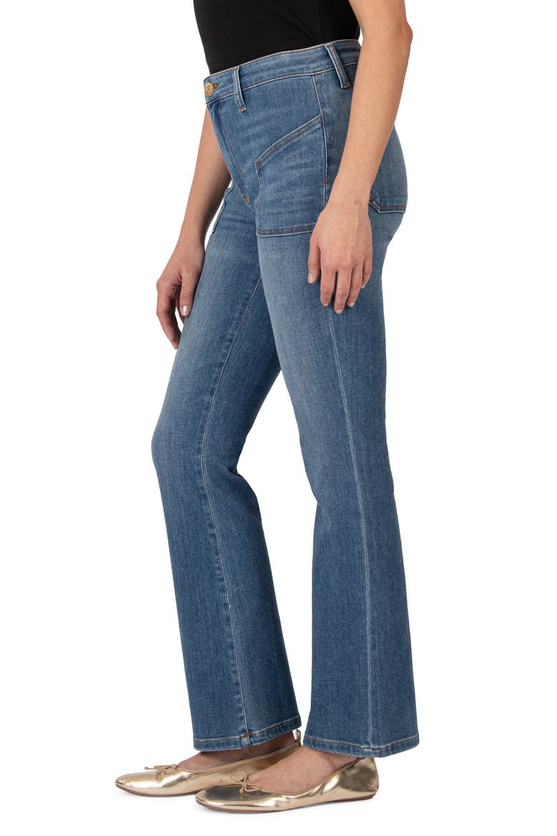 Kelsey Patch Pocket High Waist Ankle Flare Jeans, Alternate, color, INSPIRATION