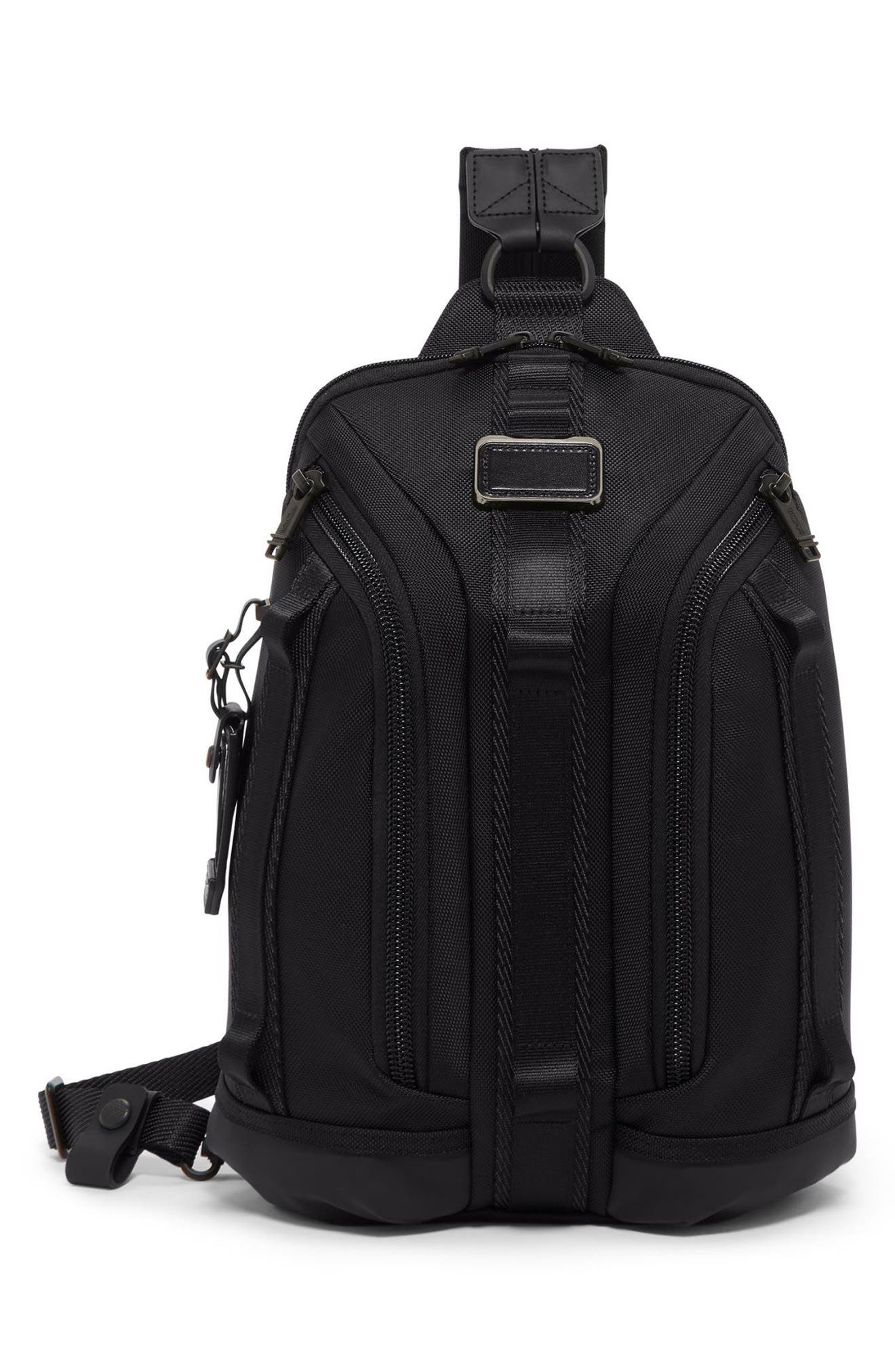Knight Sling Bag, Alternate, color, BLACK