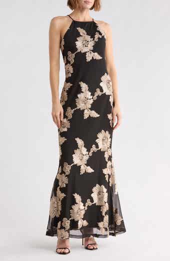 Halter Soutache Maxi Dress
