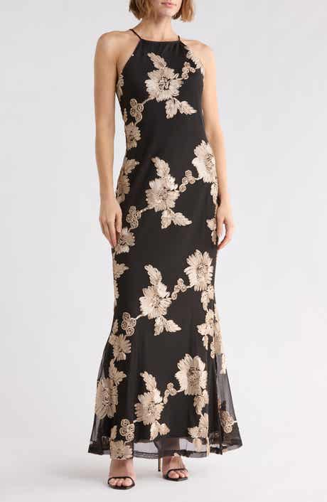Halter Soutache Maxi Dress